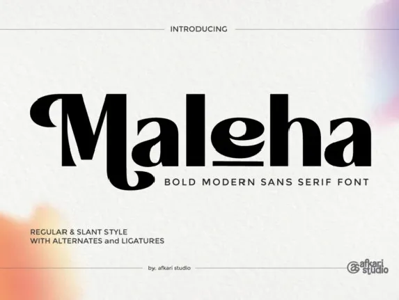 Maleha font