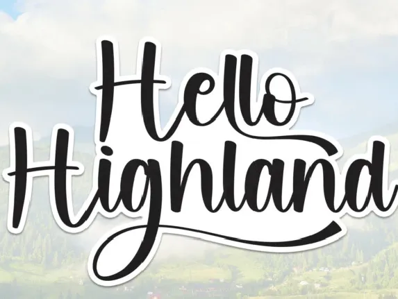 Hello Highland Calligraphy font