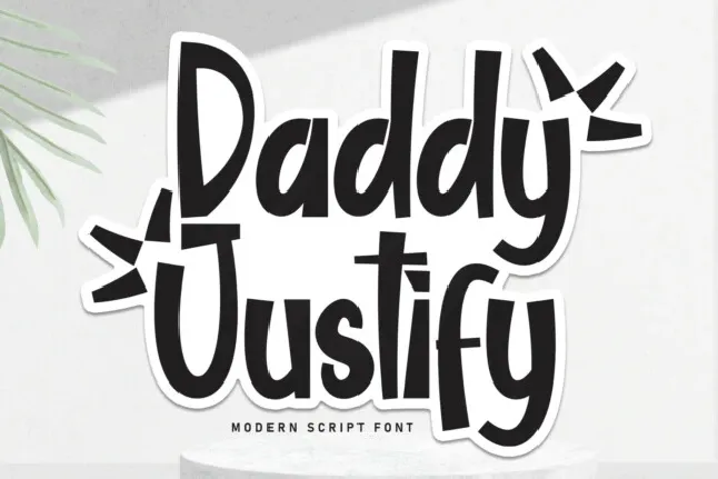 Daddy Justify Display font