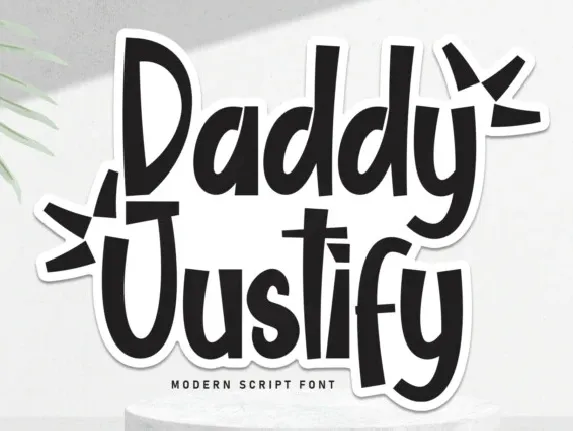 Daddy Justify Display font