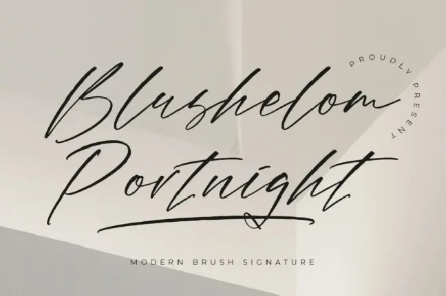 Blushelom Portnight font