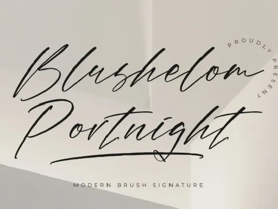 Blushelom Portnight font