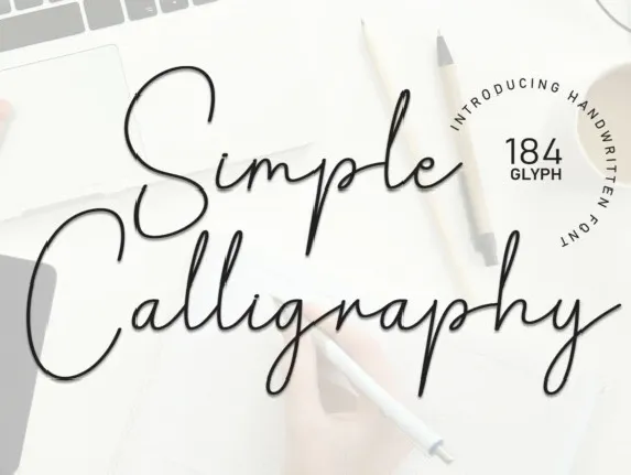 Simple Calligraphy font