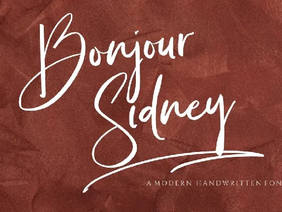 Bonjour Sidney font