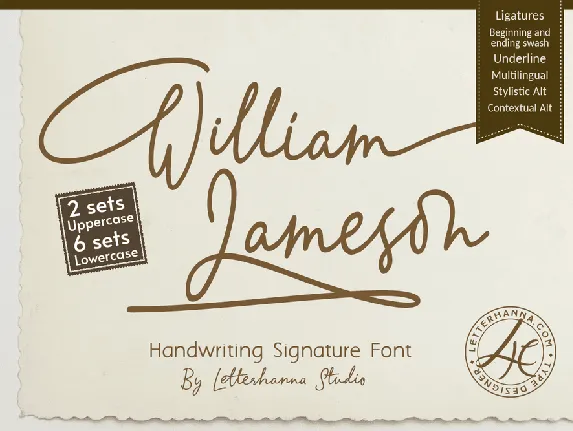 William Jameson Free font