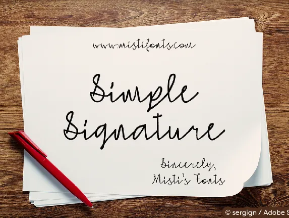 Simple Signature font