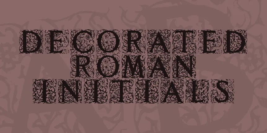 Decorated Roman Initials font