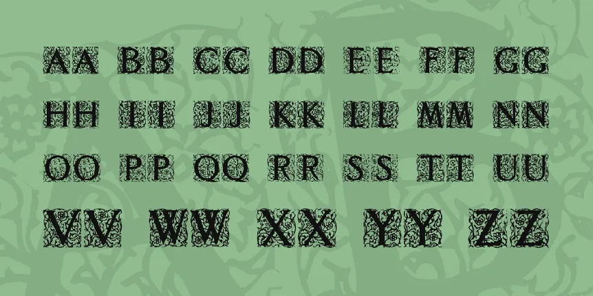 Decorated Roman Initials font