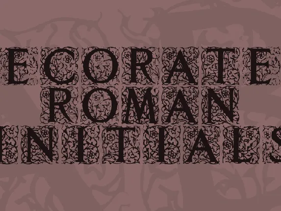 Decorated Roman Initials font