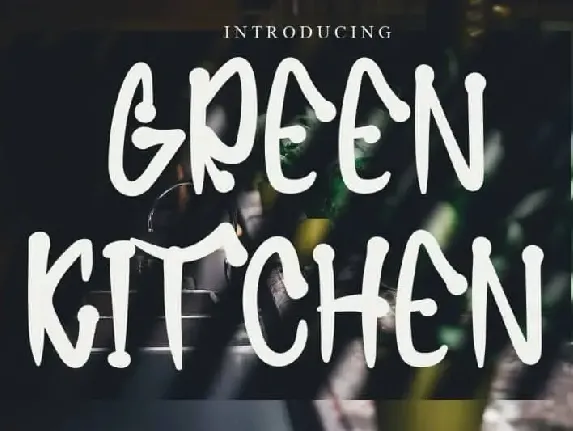 Green Kitchen Display font