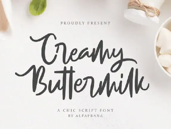 Creamy Buttermilk font