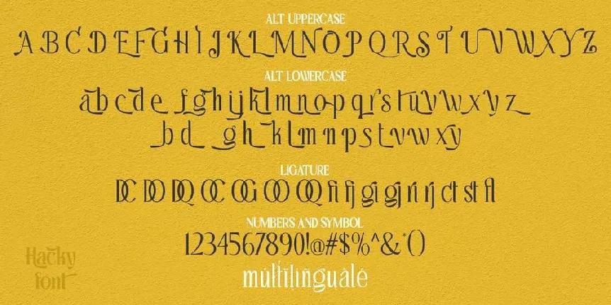 Hacky font