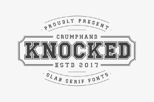 Knocked font