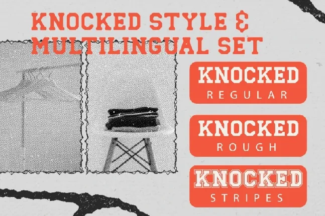 Knocked font