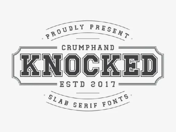 Knocked font