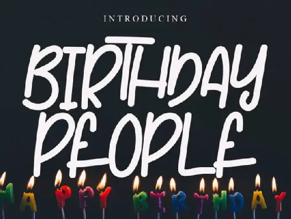 Birthday People Display font