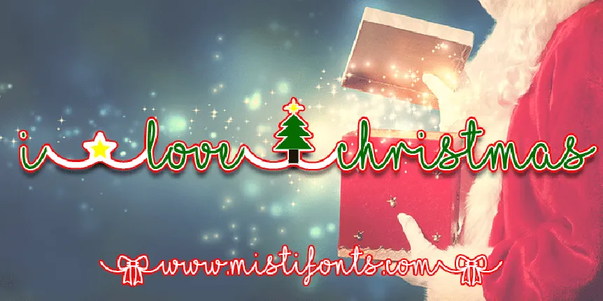 I Love Christmas font