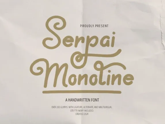 Serpai Monoline font