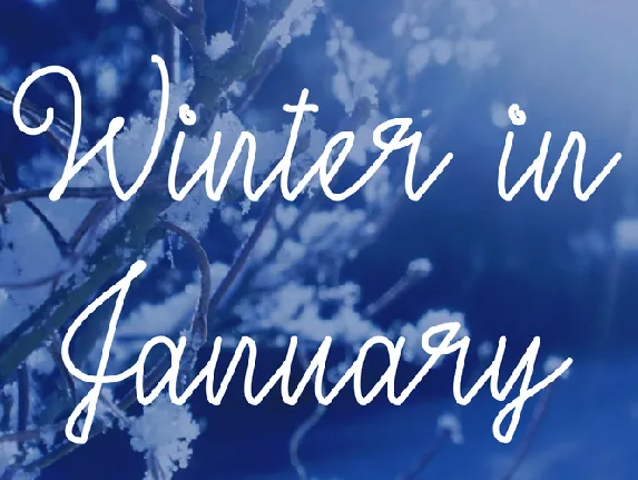 Winter in January font