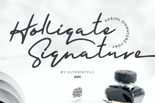 Holligate Signature font