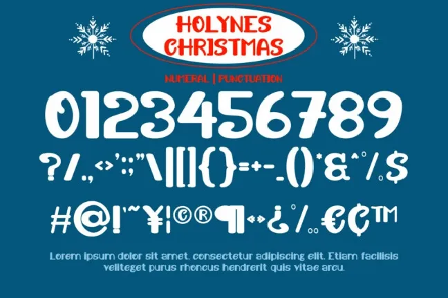 Holiness Christmas Display font