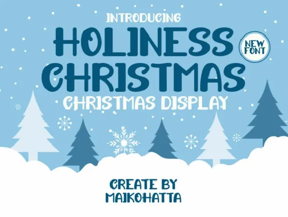 Holiness Christmas Display font