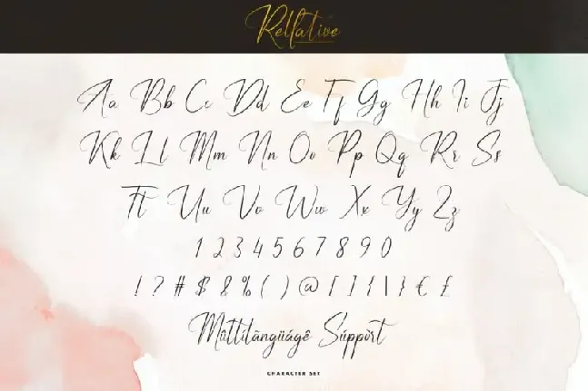 Rellative Calligraphy font