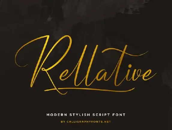 Rellative Calligraphy font