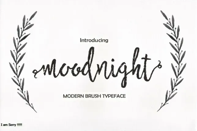 Moodnight Script font