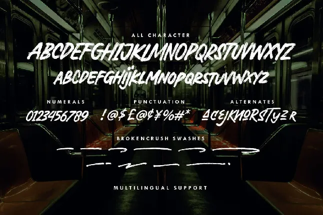 Broken Crush font