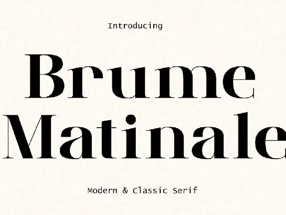 Brume Matinale font