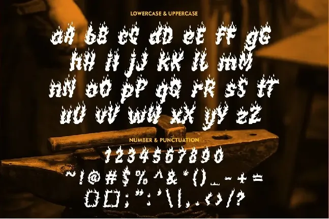 BURNING HAMMER font