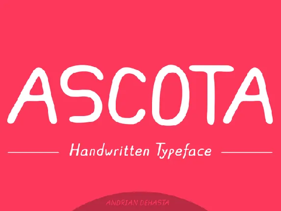 ASCOTA font