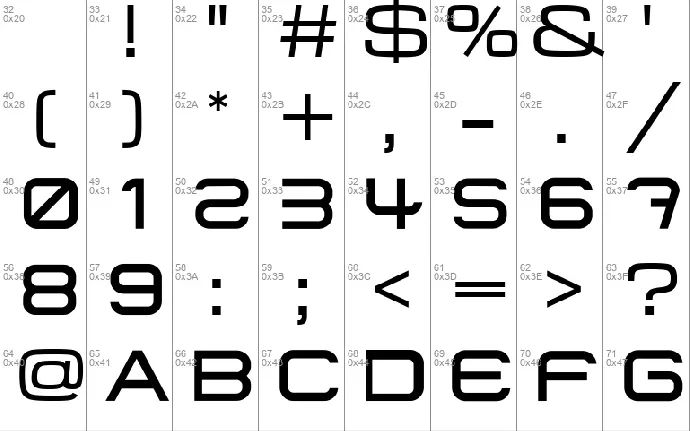 01 DigitMono font