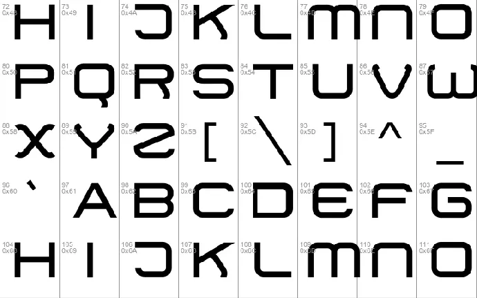 01 DigitMono font