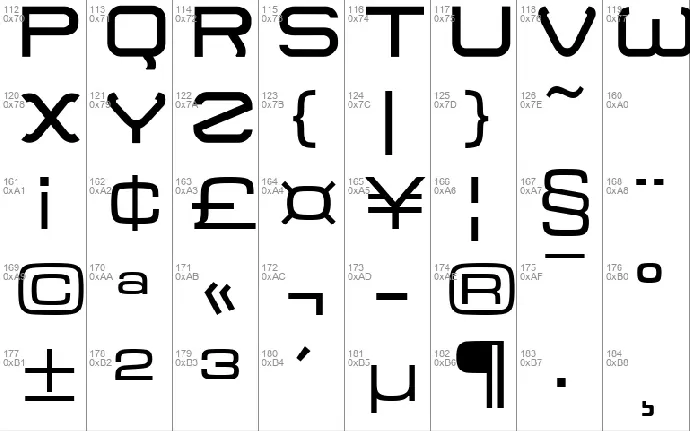 01 DigitMono font