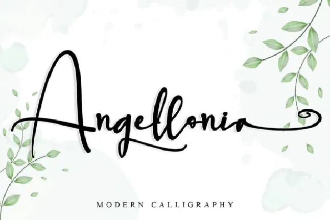 Angellonia Calligraphy font