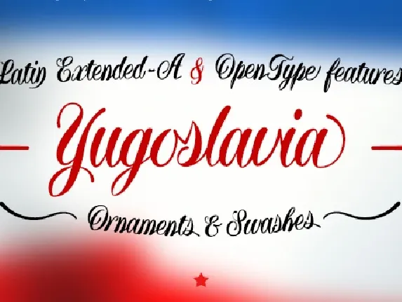 Yugoslavia – Calligraphic font