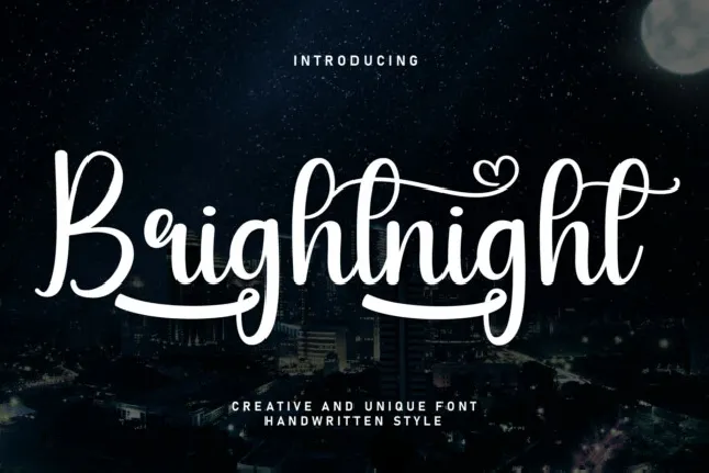 Brightnight Script Typeface font