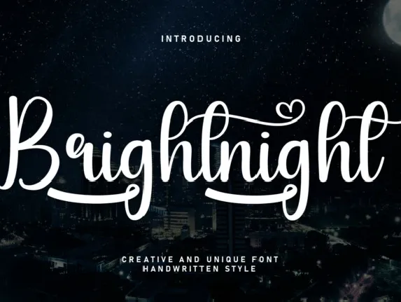 Brightnight Script Typeface font