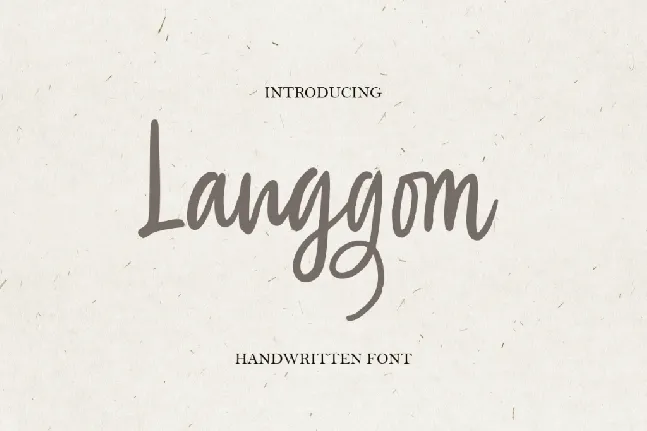 Langgom font