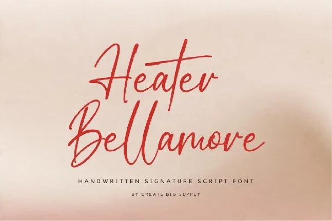 Heater Bellamore font