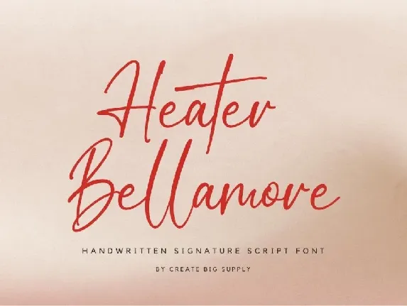 Heater Bellamore font