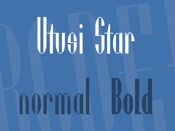 Utusi Star font