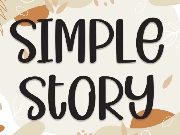 Simple Story Display font