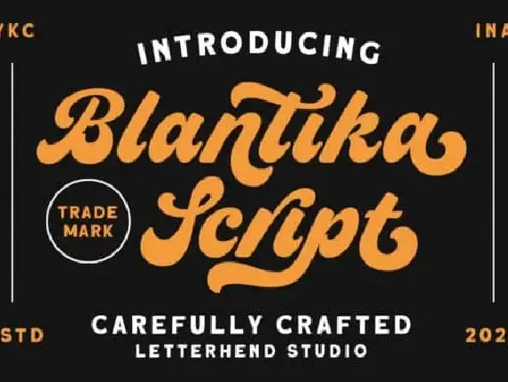 Blantika Script font