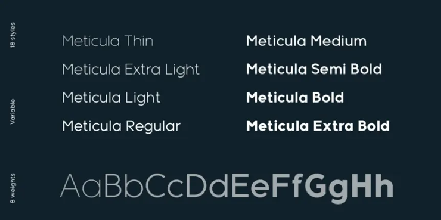 Meticula Family font