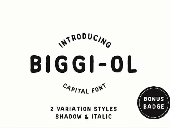 Biggi Ol – Capital font