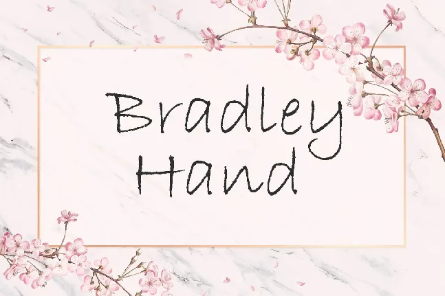 Bradley Hand font