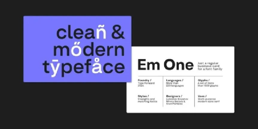 Em One Family font